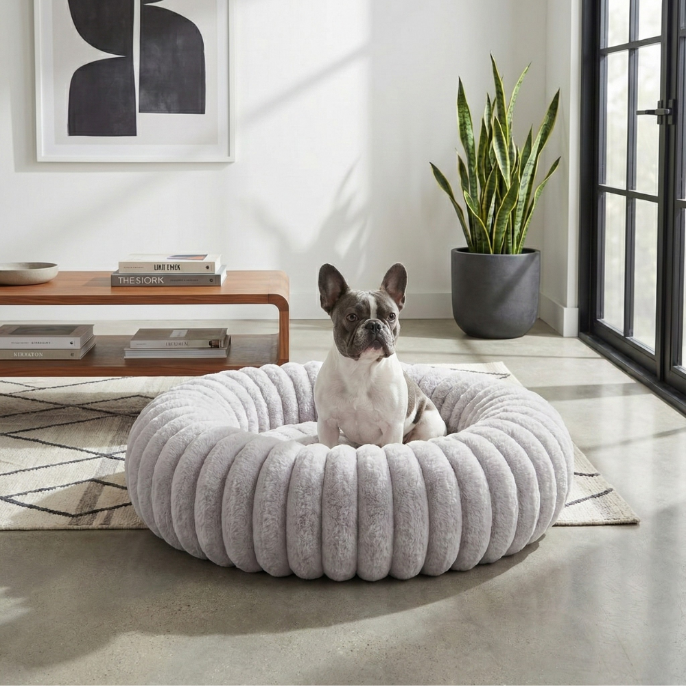 Gray Cloud Dog Bed
